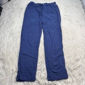 Dylan Women's XS Blue Gauze Cotton Slim Leg Pull On Pants Cotton Coastal Beach